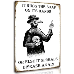 Plaque Murale Gothique Médecin de Peste – 20.3 x 30.5 cm