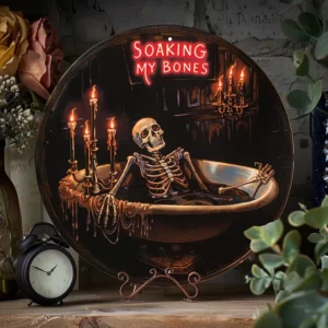 Déco Murale Gothique Squelette dans la Baignoire – 20 cm