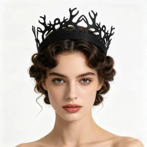 Couronne Gothique Bois Noir – Ramures de Forêt Sombre