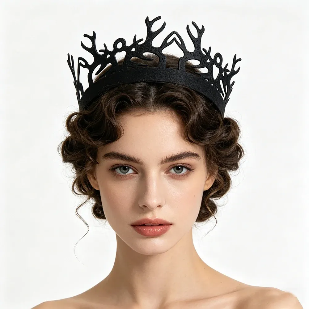Couronne Gothique Bois Noir – Ramures de Forêt Sombre