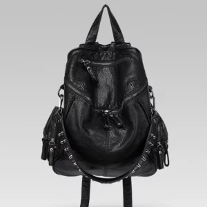 Sac à Dos Gothique Clouté – Noir Grande Capacité