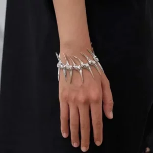 Bracelet Gothique Vertebres Argente