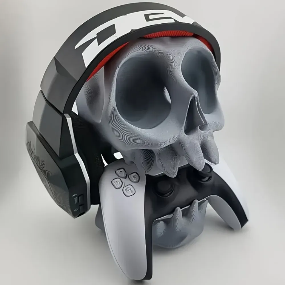 Support Gothique Crâne pour Manette et Casque