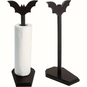 Porte-essuie-tout Gothique Chauve-Souris – Support Noir