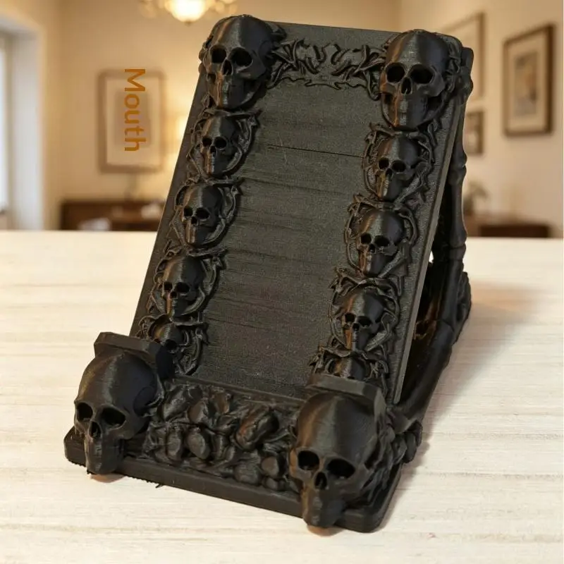 Support de Téléphone Gothique Crânes – Bureau Sombre – Image 6