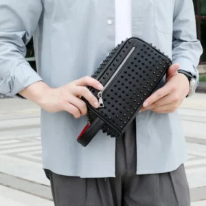 Pochette Cyberpunk Noire à Rivets – Version All Black