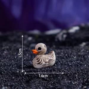 Mini Figurine Gothique Canard Squelette – Décor Résine