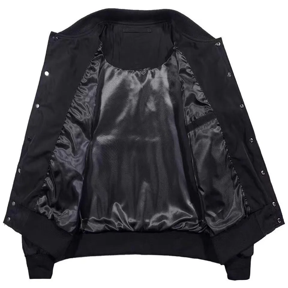 Veste Bomber Techwear Skull – Noir à Écussons – Image 2