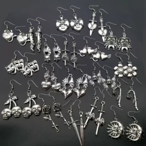 Boucles Gothiques Cœurs Verrouillés – Chaînes et Cadenas