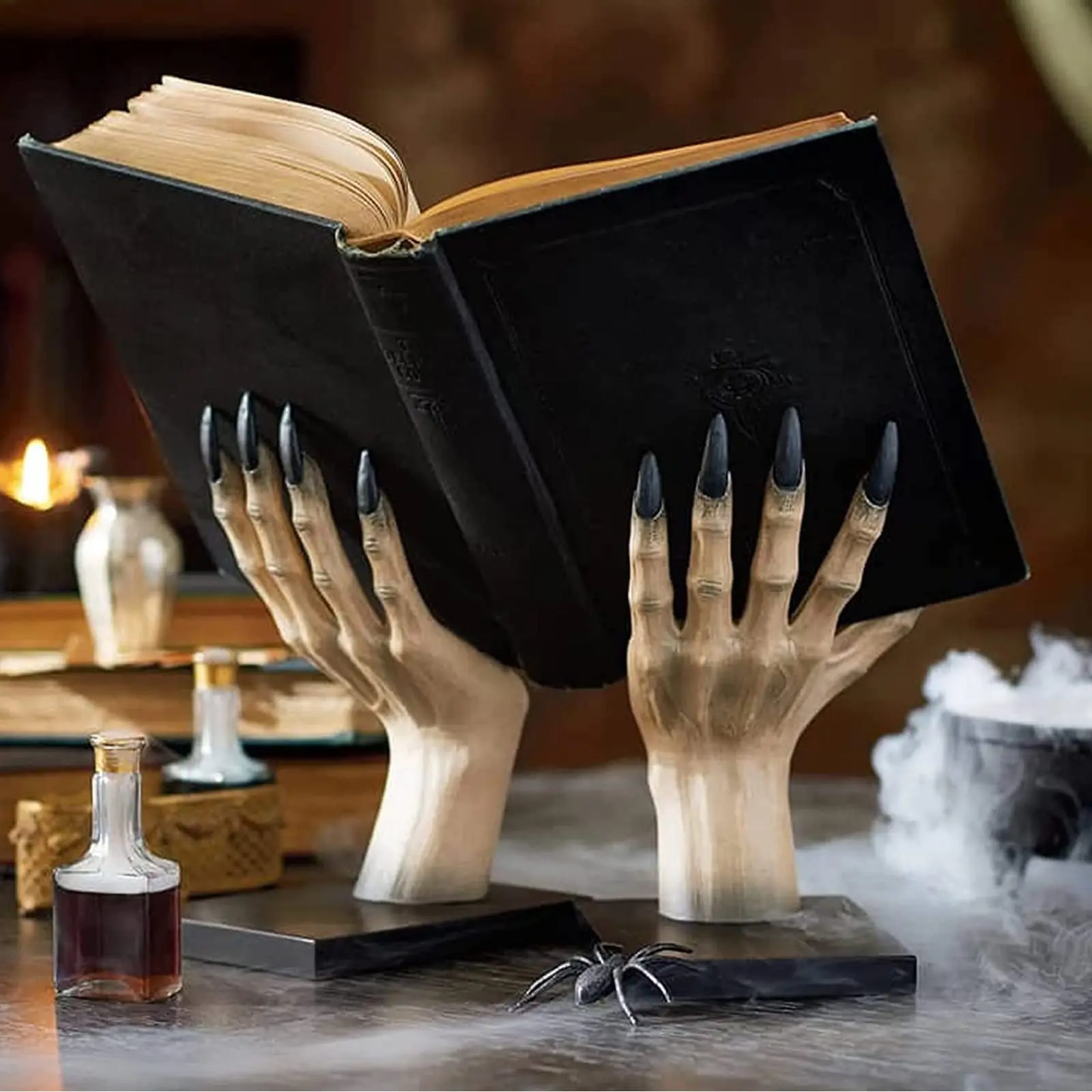 Serre-livres Gothiques – Mains Griffues sur Socle Noir – Image 2
