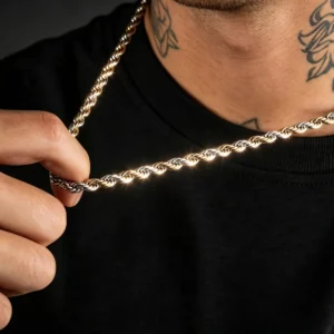 Chaîne Gothique Torsadée 3 mm – Longueur 60 cm