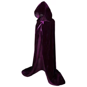 Cape Gothique à Capuche – Velours Violet