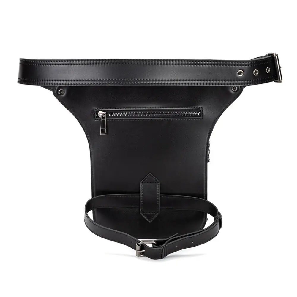 Sac Banane Punk Crâne – Poche Centrale et Chaîne – Image 6