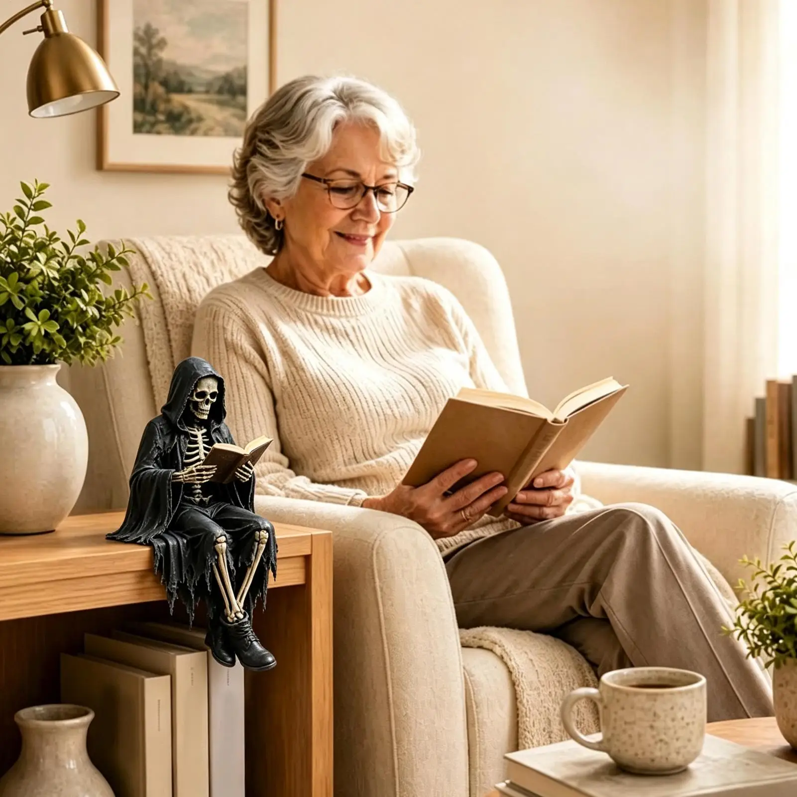Figurine Gothique en Robe – Silhouette Sombre pour Étagère – Image 3