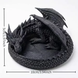 Vide-Poche Gothique Dragon – Plateau Noir Décoratif