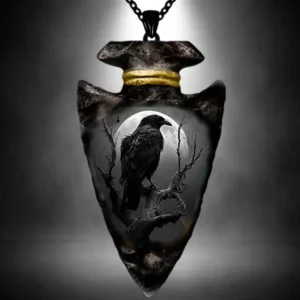 Collier Crow Moon Relic