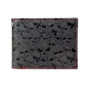 Portefeuille Skull Pattern Black