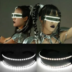 Lunettes LED Cyberpunk – Visière Lumineuse Multicolore