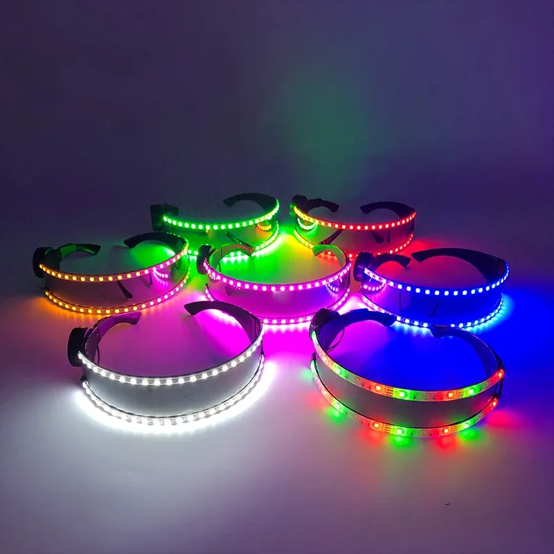 Lunettes LED Cyberpunk – Visière Lumineuse Multicolore – Image 3