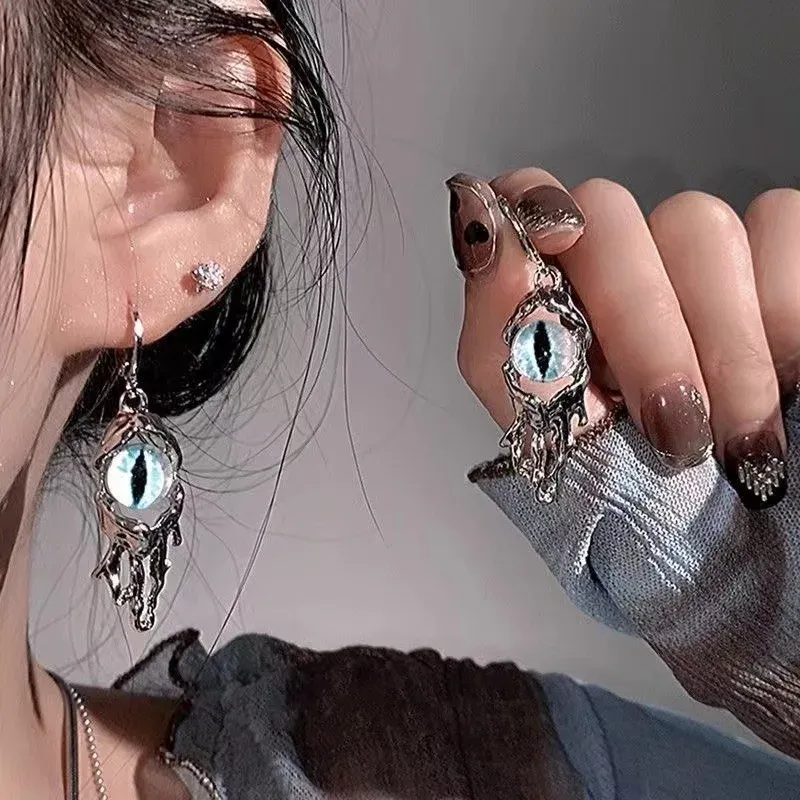 Boucles d’Oreilles Œil Mystique Argenté