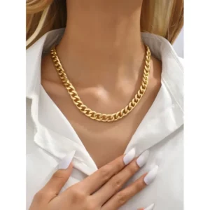 Collier Chaîne Épaisse Dorée Punk