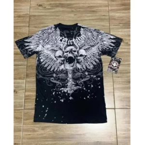 T-shirt Skull Wings Cross