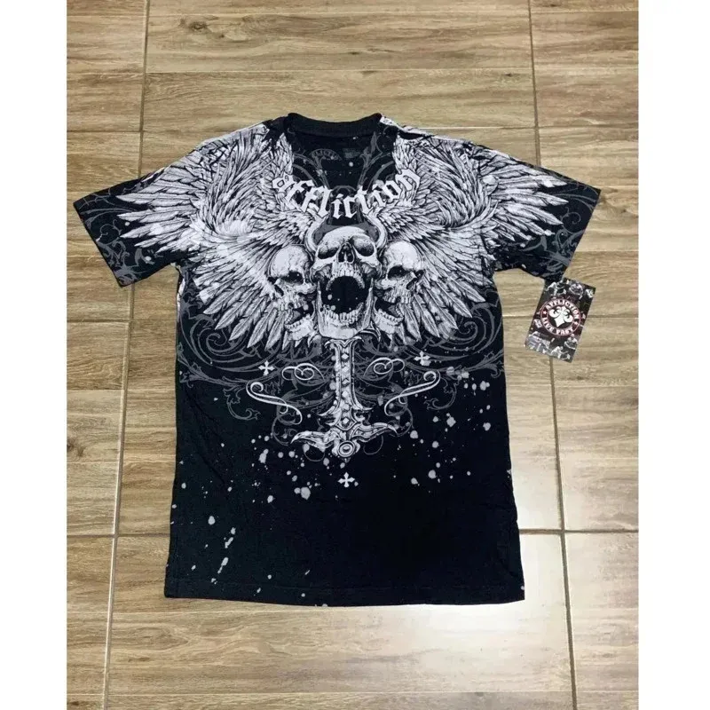 T-shirt Skull Wings Cross