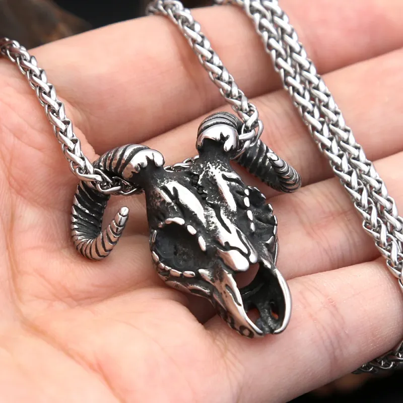 Collier Goat Skull Relic