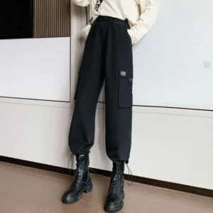 Cargo Pants Pocket Black