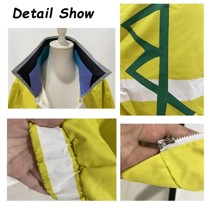 Veste Cyberpunk Jaune à Col Haut – Signal Urbain – Image 3