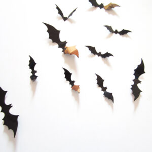Stickers Muraux Chauve-Souris 3D Noirs – Lot de 12