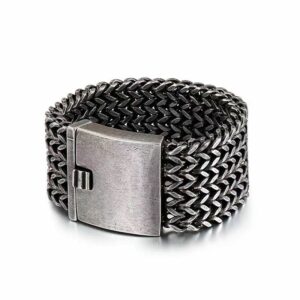 Bracelet Chaîne Punk 316L – Finition Bleutée