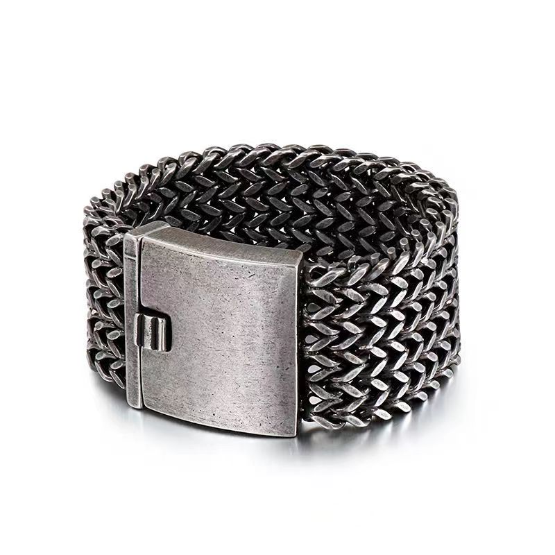 Bracelet Chaîne Punk 316L – Finition Bleutée