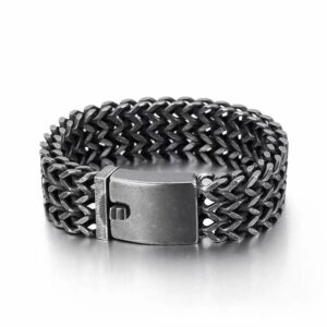 Bracelet Chaîne Punk 316L – Graphite