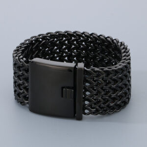 Bracelet Chaîne Punk 316L – Noir Brillant