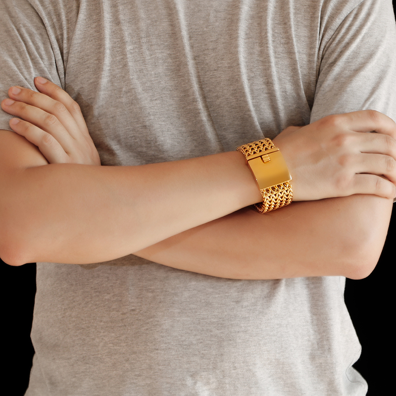 Bracelet Chaîne Punk 316L – Doré