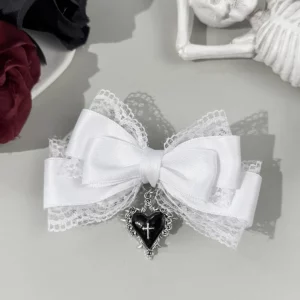 Barrette Heart Bow