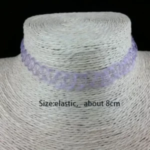 Choker Gothique Élastique Motif Sombre