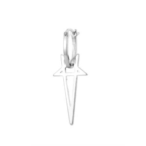 Boucles Cross Point Argent