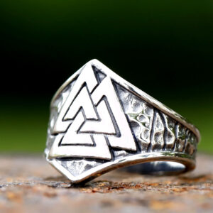 Bague Viking Valknut en Acier Inoxydable 316L