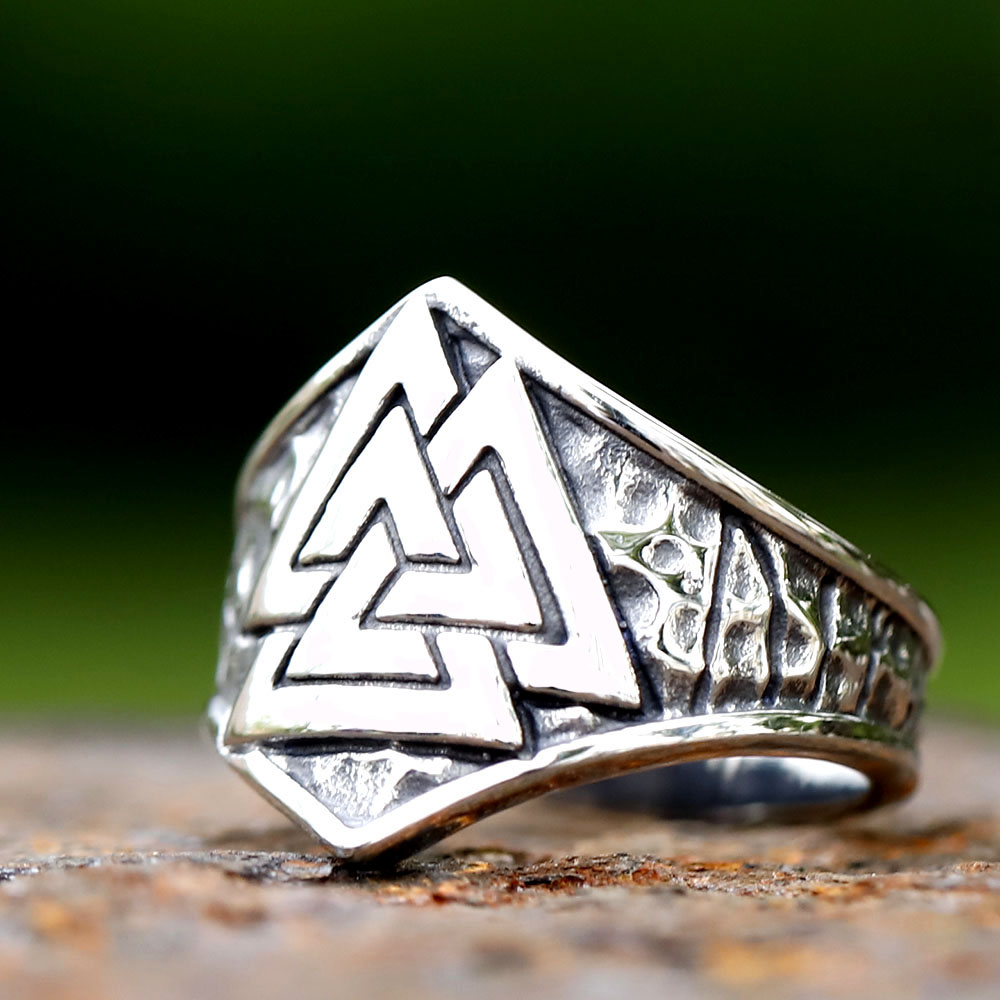 Bague Viking Valknut – Acier Inoxydable 316L