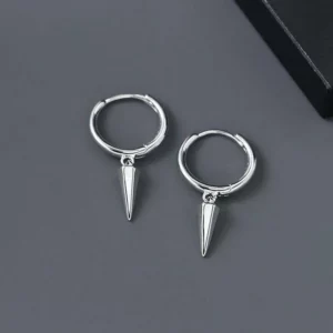 Boucles Rivet Drop Silver