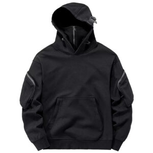 Sweat à Capuche Techwear Cyberpunk – Noir