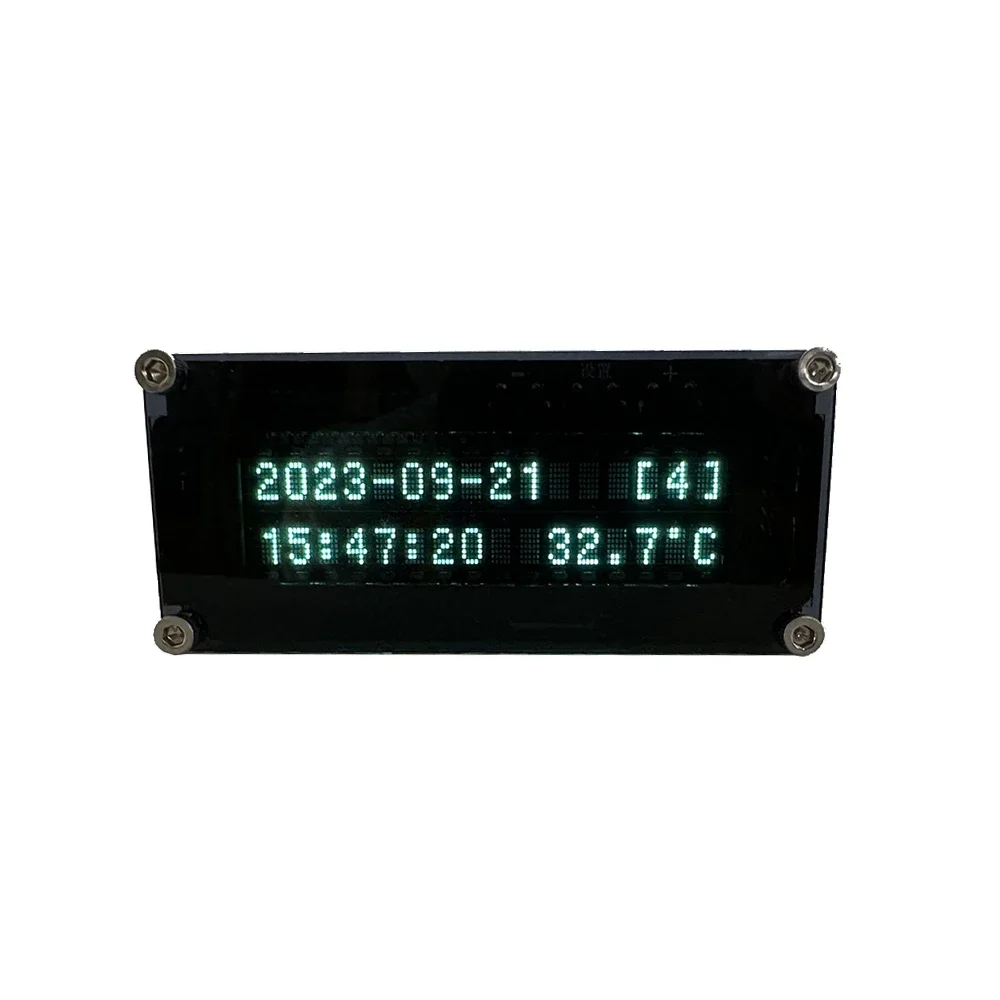 Horloge numérique VFD noire à affichage vert lumineux